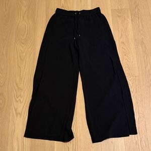 Alexander Wang Black split leg Drawstring Trousers